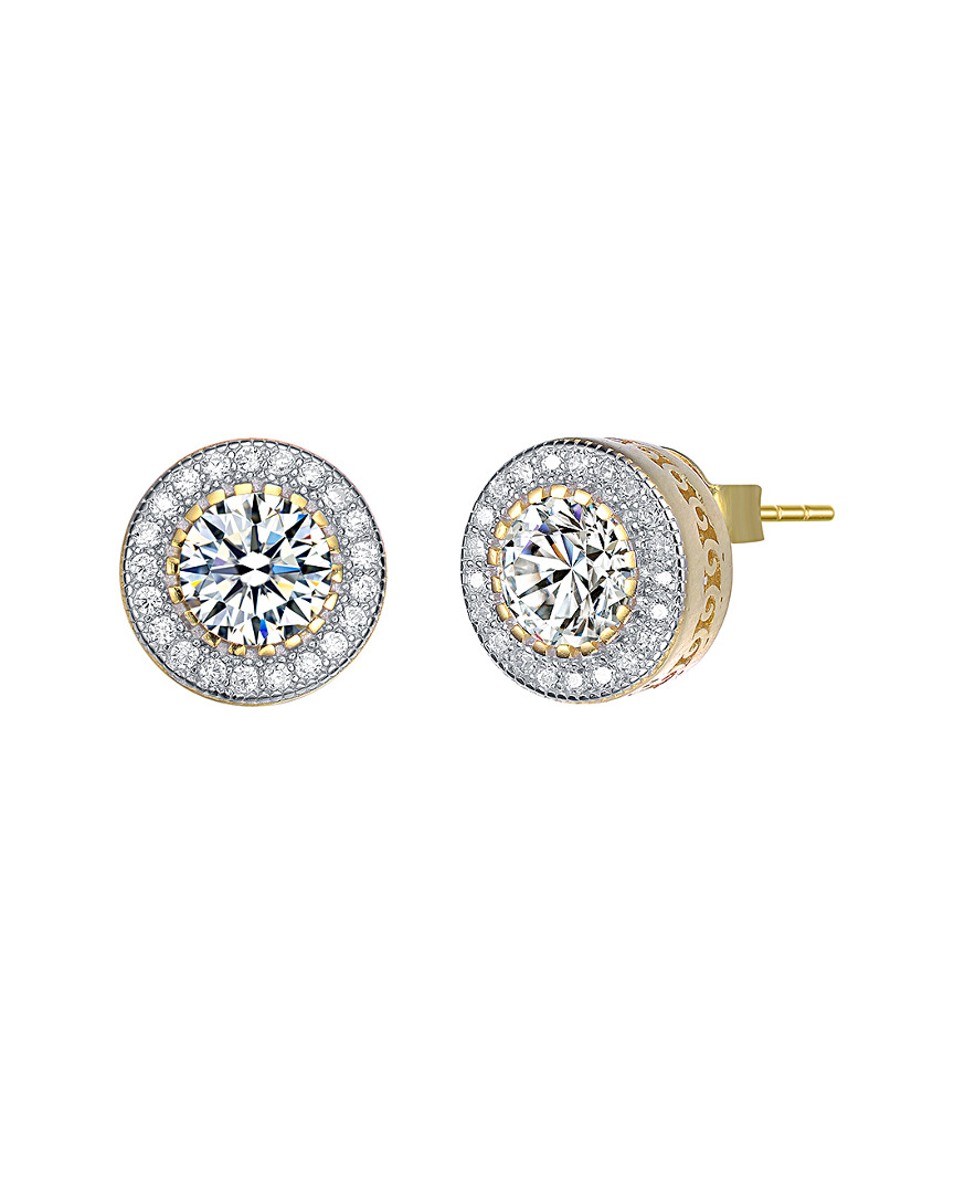 Genevive 14k Over Silver Cz Studs