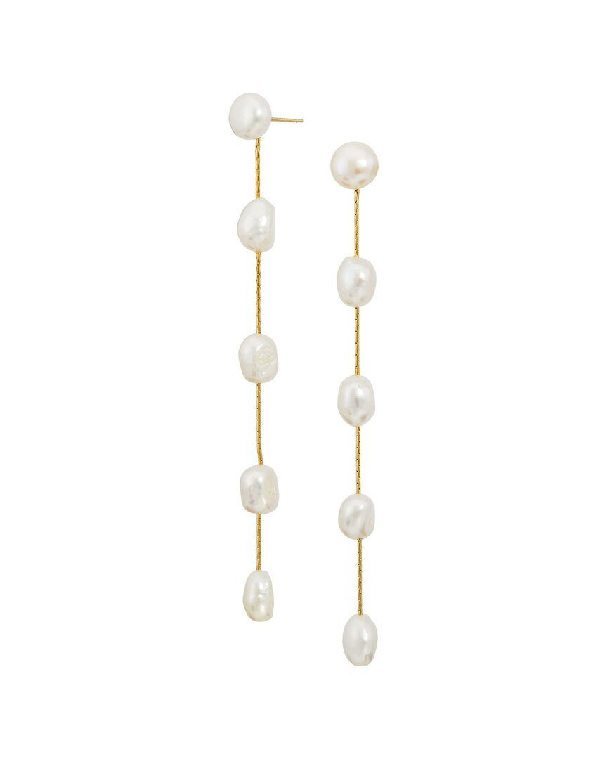 Shop Savvy Cie 18k Over Silver 7-10mm Pearl Drop Earrings