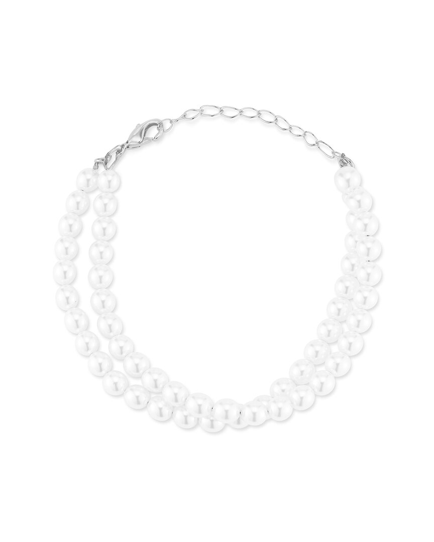 Chloe & Madison Chloe And Madison Plated Double Row Bracelet In Metallic