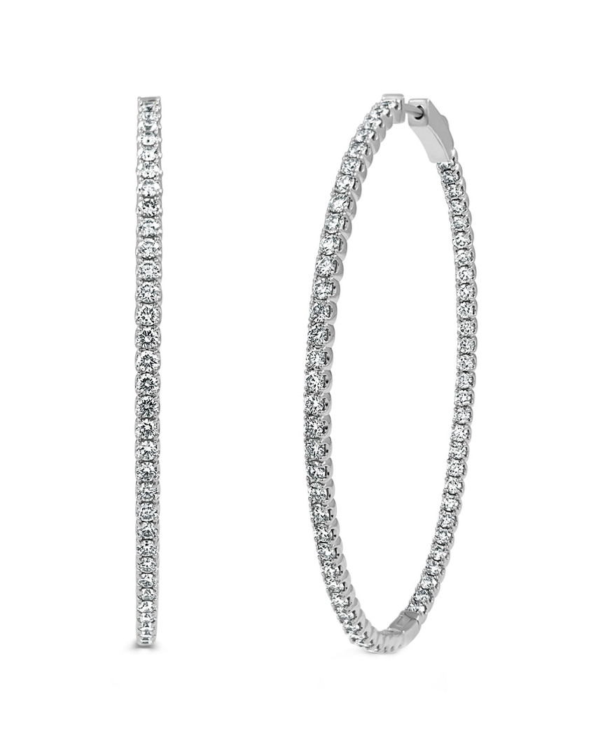 Sabrina Designs 14k 4.09 Ct. Tw. Diamond Inside Out Flexible Hoops