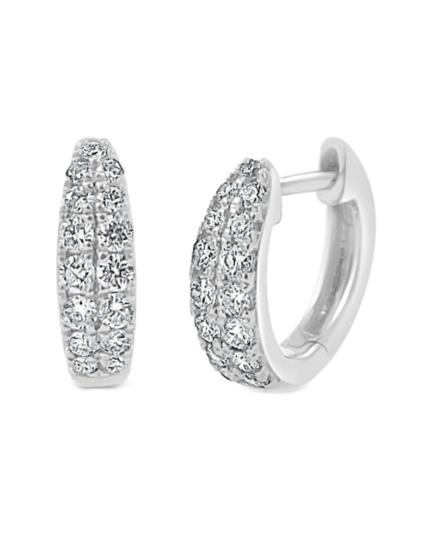 Sabrina Designs 14k 0.39 Ct. Tw. Diamond Double Row Huggie Earrings