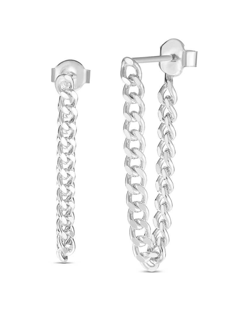 Sphera Milano Plated Curb Chain Drop Earrings
