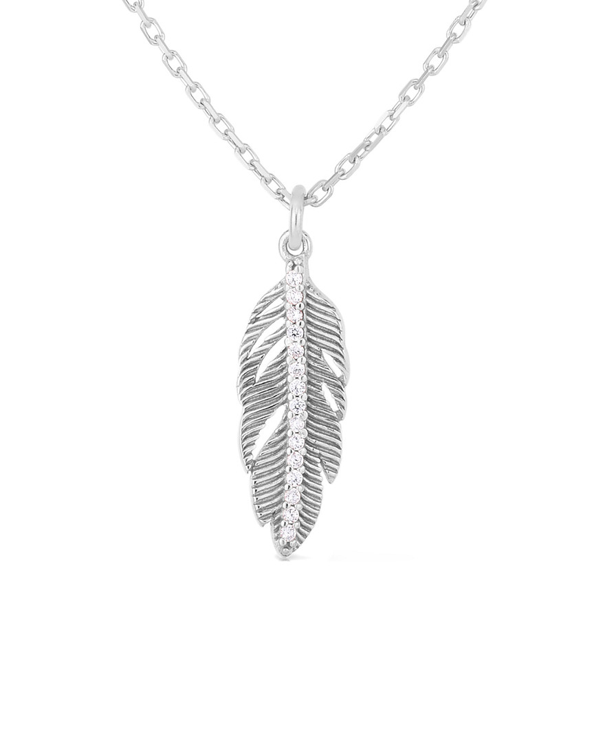 Shop Sphera Milano Plated Feather Necklace