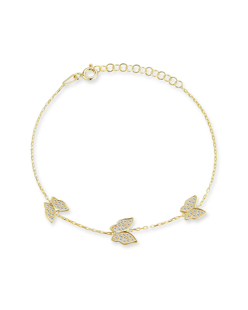 Sphera Milano Gold Over Silver Butterfly Bracelet