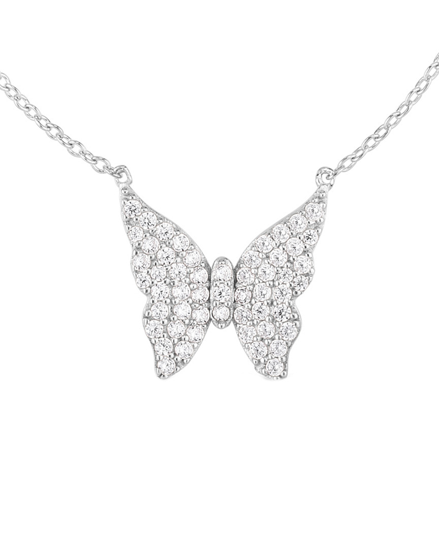 Sphera Milano Plated Butterfly Pendant Necklace
