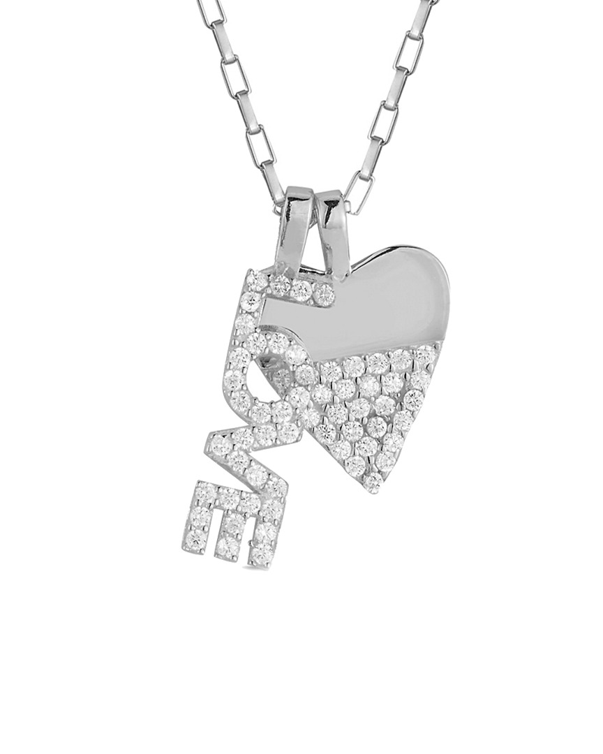Sphera Milano Sterling Love Charm Necklace