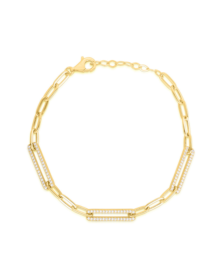 Sphera Milano Gold Over Silver Paperclip Chain Bracelet