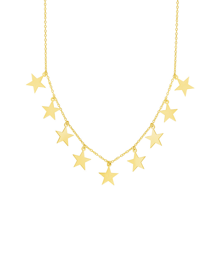 Sphera Milano Gold Over Silver Multi-charm Star Necklace