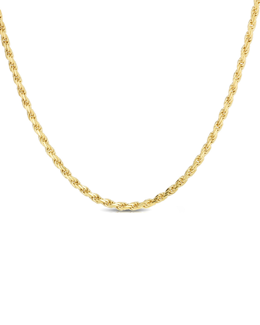 Sphera Milano Gold Over Silver Rope Chain Necklace