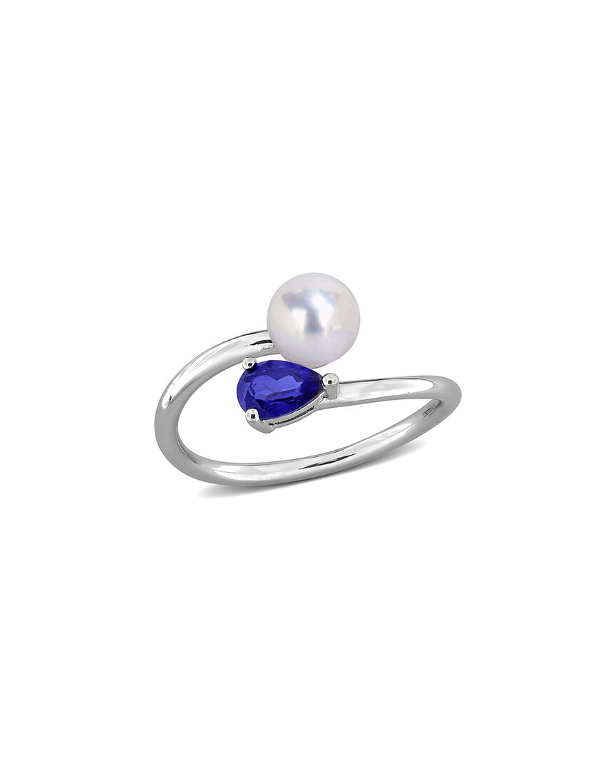 Rina Limor 6-6.5mm Cultured Freshwater Pearl And 5/8ct Tgw Cr In Metallic