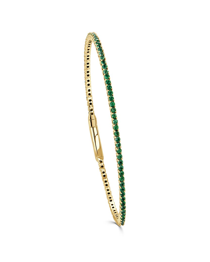 Sabrina Designs 14k 2.12 Ct. Tw. Emerald Flexible Bangle Bracelet