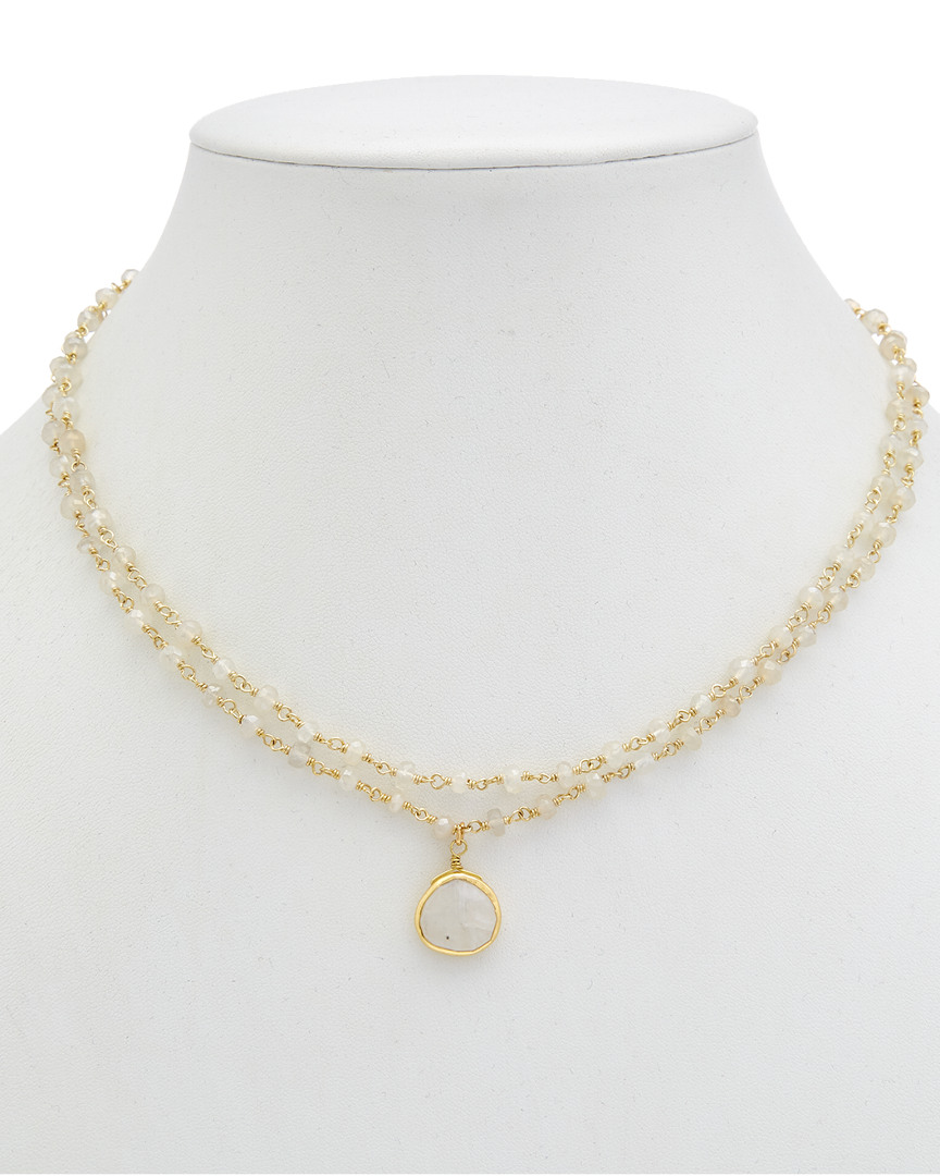 Shop Rachel Reinhardt 14k Over Silver Gemstone Necklace