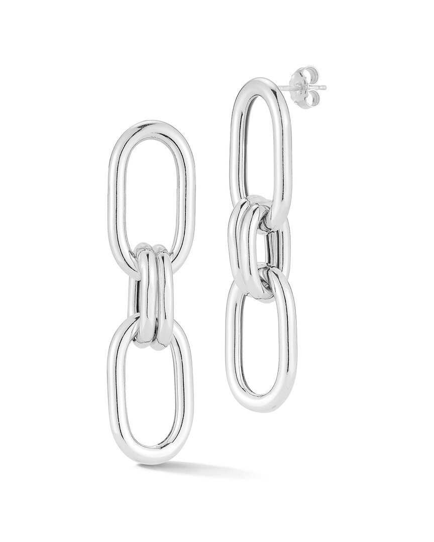 SPHERA MILANO SPHERA MILANO SILVER LINK DROP EARRINGS