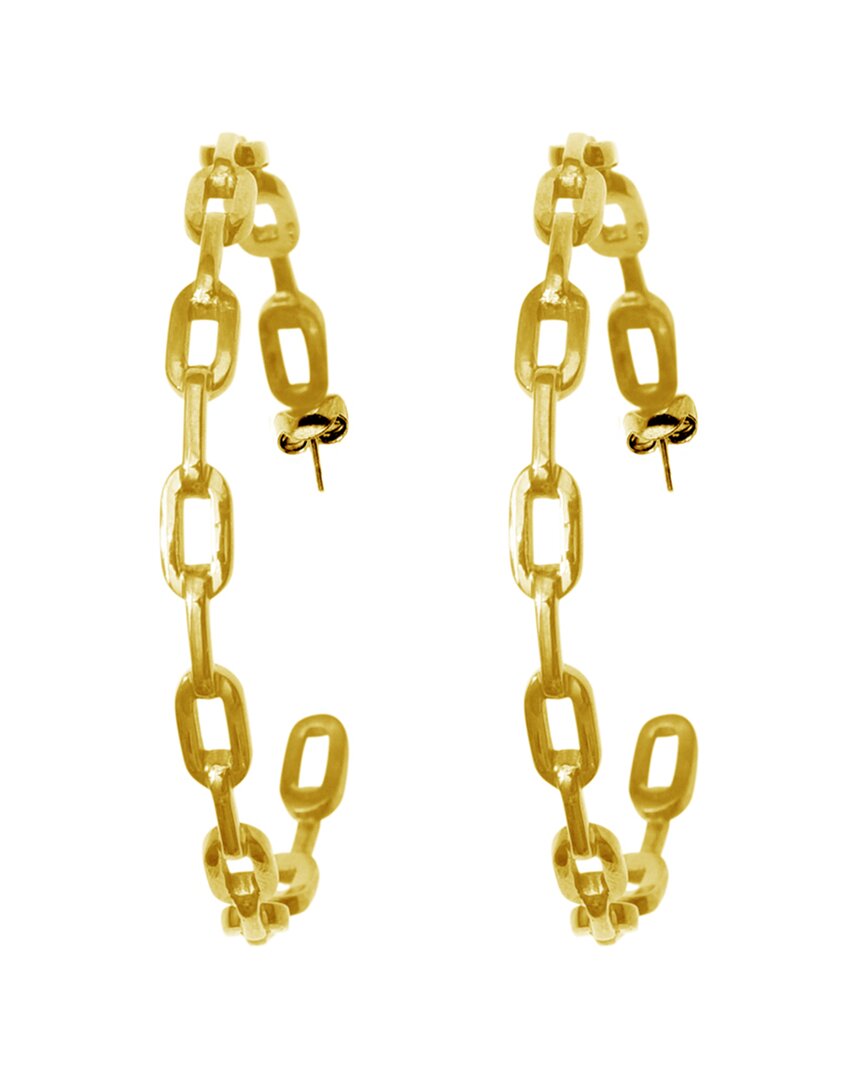 Adornia 14k Plated Link Hoops