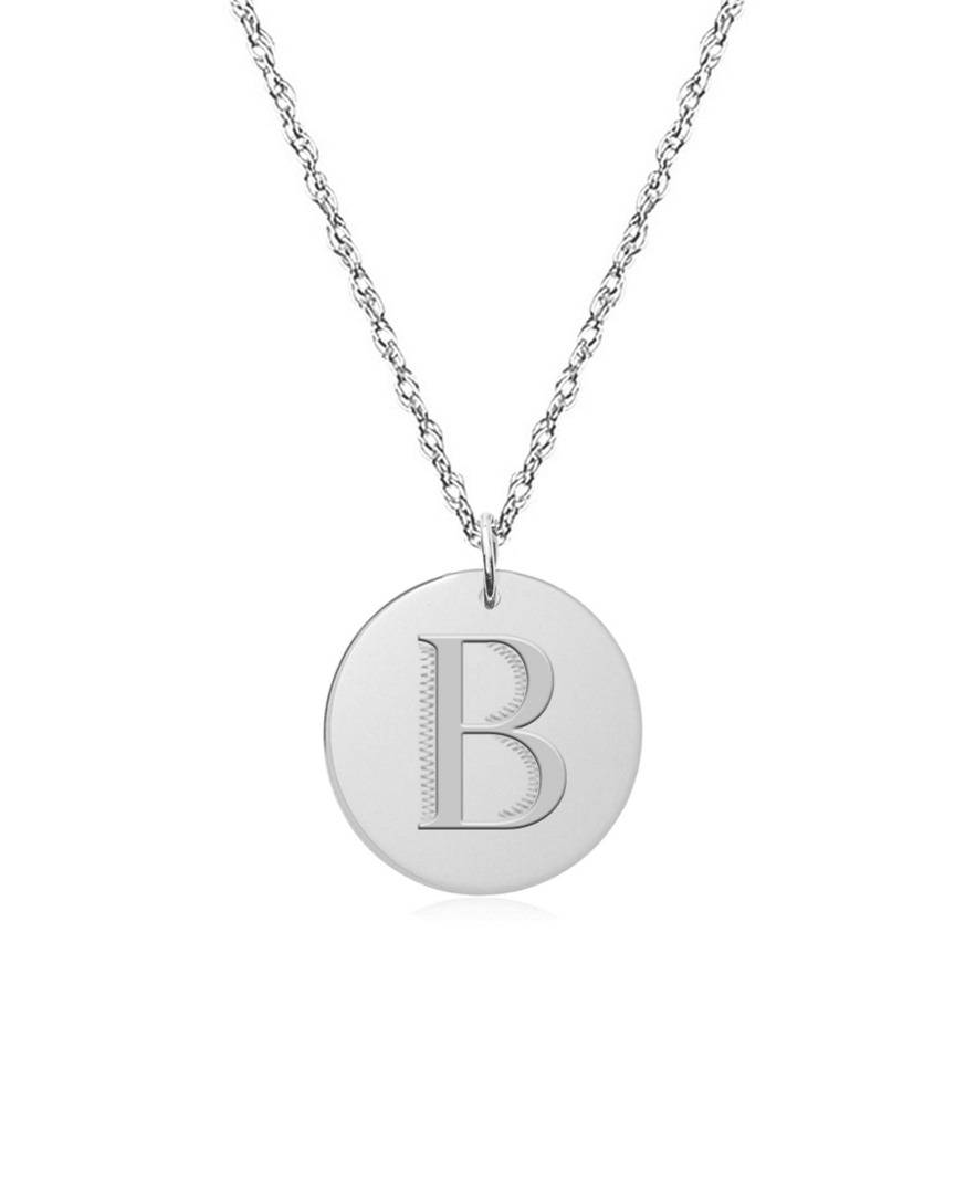 Shop Jane Basch Dnu 0 Units Sold  14k Engraved Initial Disc Necklace (a-z) In Multicolor