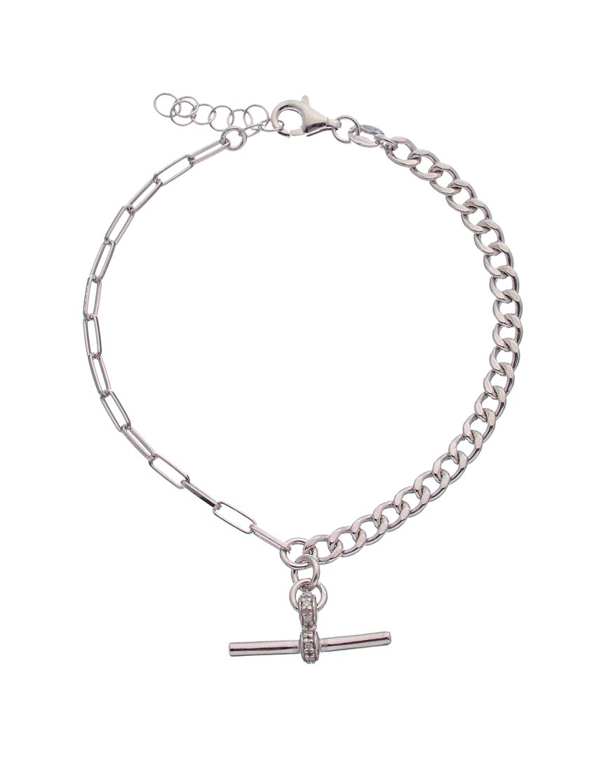 Meshmerise 18k Over Silver 0.06 Ct. Tw. Diamond Bracelet
