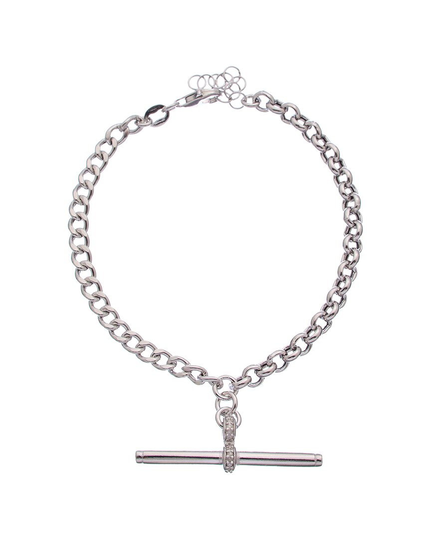 Meshmerise 18k Over Silver 0.06 Ct. Tw. Diamond Bracelet