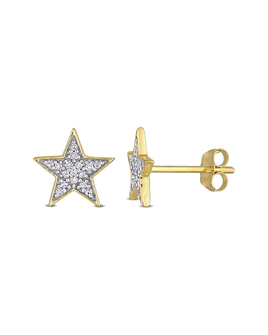 Rina Limor 10k 0.1 Ct. Tw. Diamond Star Earrings