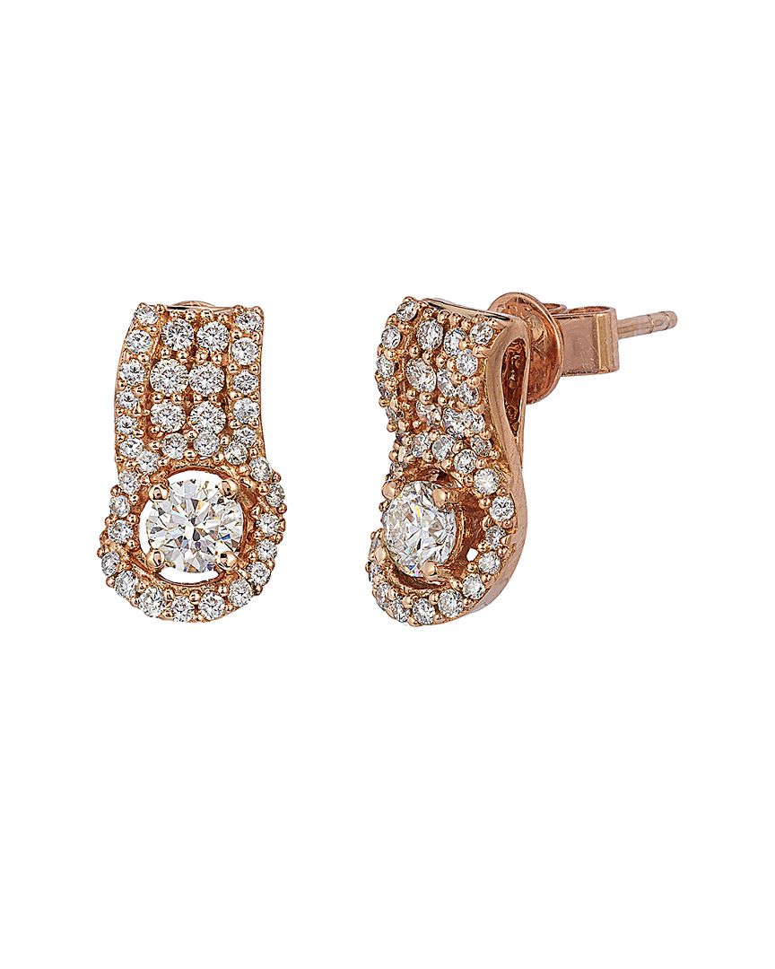 Shop Le Vian 14k Rose Gold 0.76 Ct. Tw. Diamond Earrings