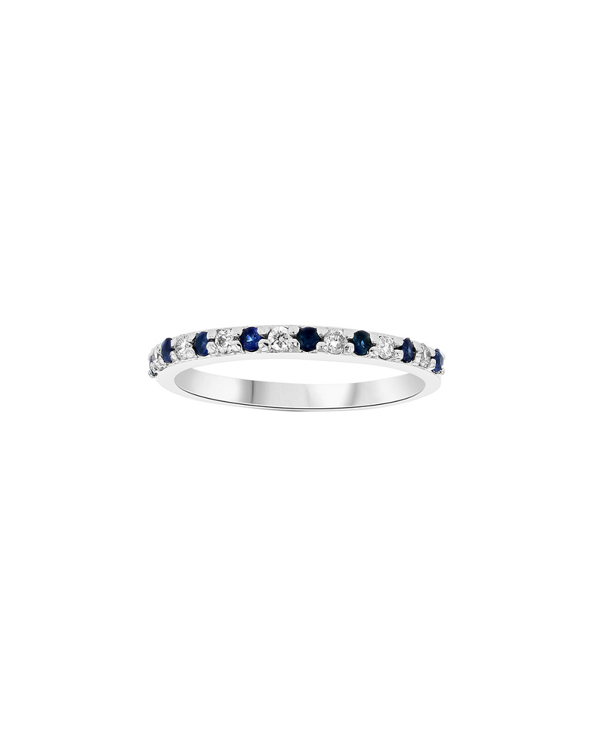 Shop Suzy Levian 14k 0.35 Ct. Tw. Diamond & Sapphire Ring