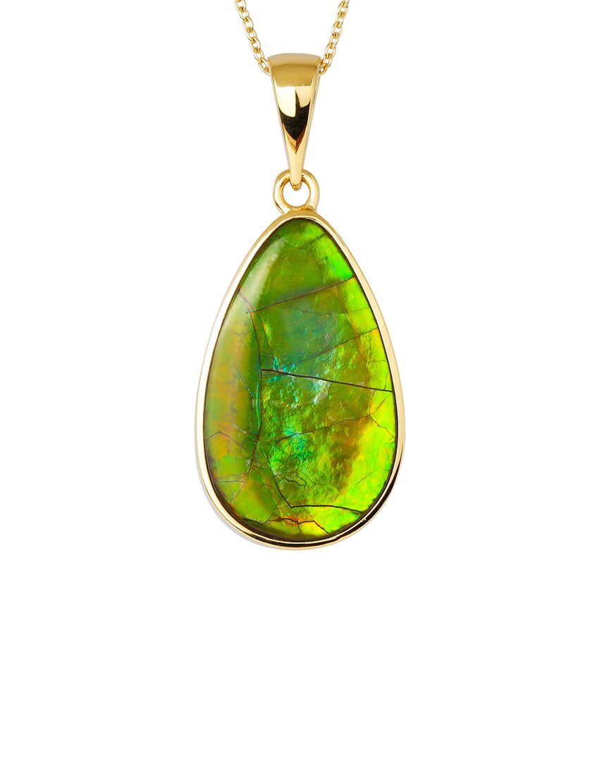 Shop Tiramisu 14k Over Silver 11.96 Ct. Tw. Ammolite Necklace