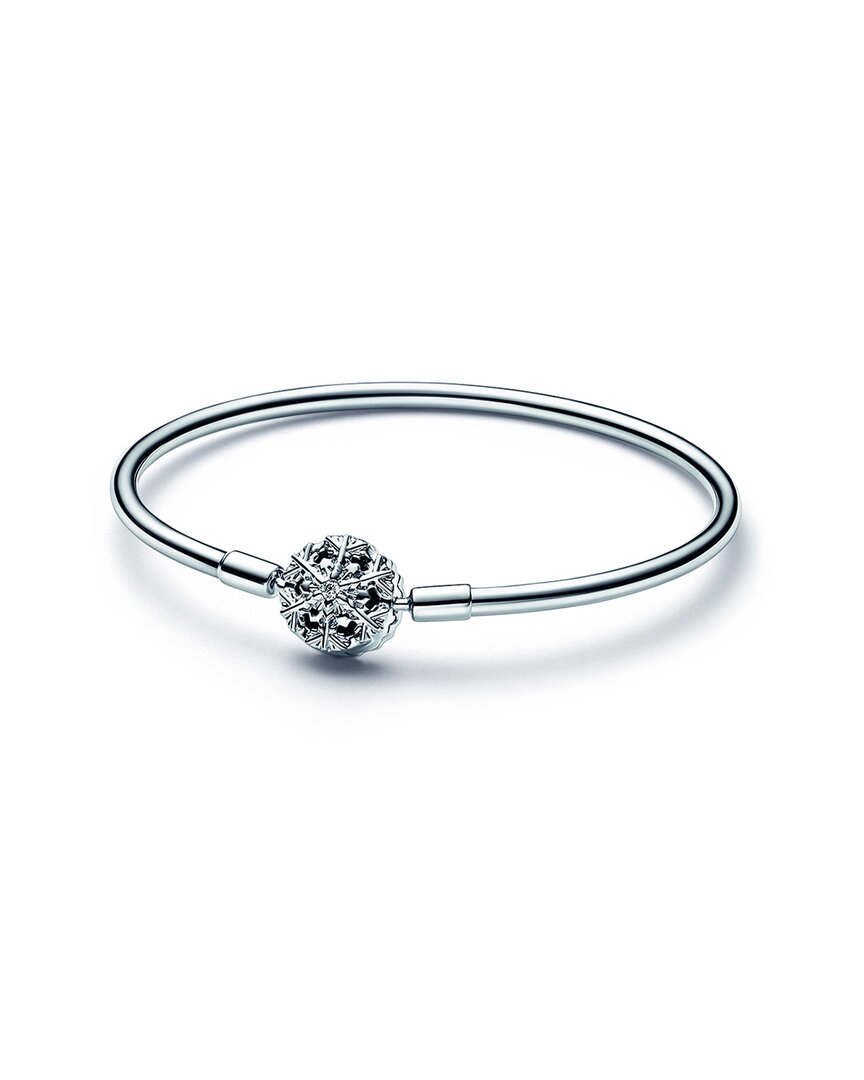 Shop Pandora Moments Silver Snowflake Bangle Bracelet