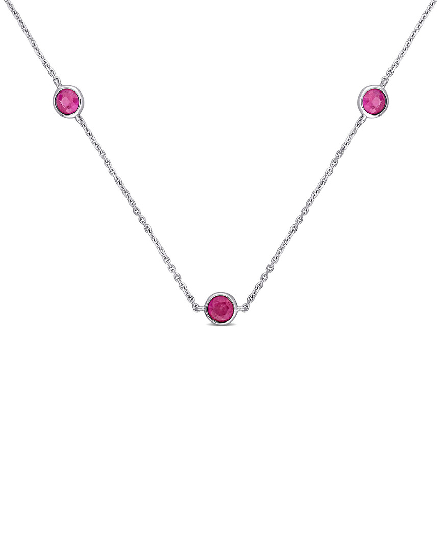 Diamond Select Cuts 14k 2.24 Ct. Tw. Pink Sapphire Necklace
