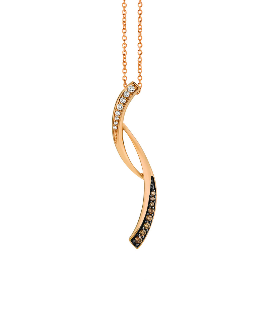 Le Vian 14k Rose Gold 0.21 Ct. Tw. Diamond Pendant Necklace