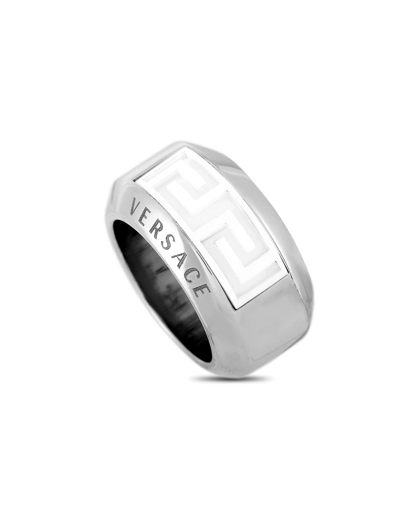 Shop Versace 18k & Ceramic Ring