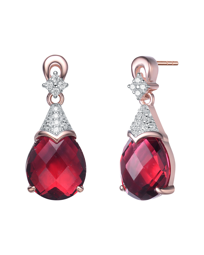 Genevive 14k Rose Gold Vermeil Earrings
