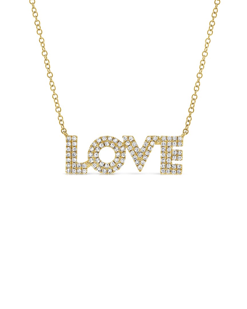 Sabrina Designs 14k 0.27 Ct. Tw. Diamond Love Necklace