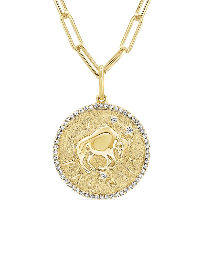 Sabrina Designs 14k 0.21 Ct. Tw. Diamond Zodiac Taurus Necklace