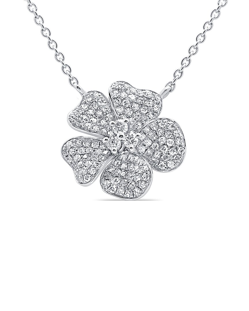 Sabrina Designs 14k 0.47 Ct. Tw. Diamond Flower Necklace