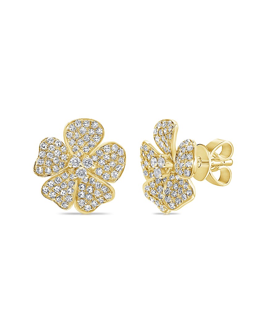Sabrina Designs 14k 0.57 Ct. Tw. Diamond Flower Earrings
