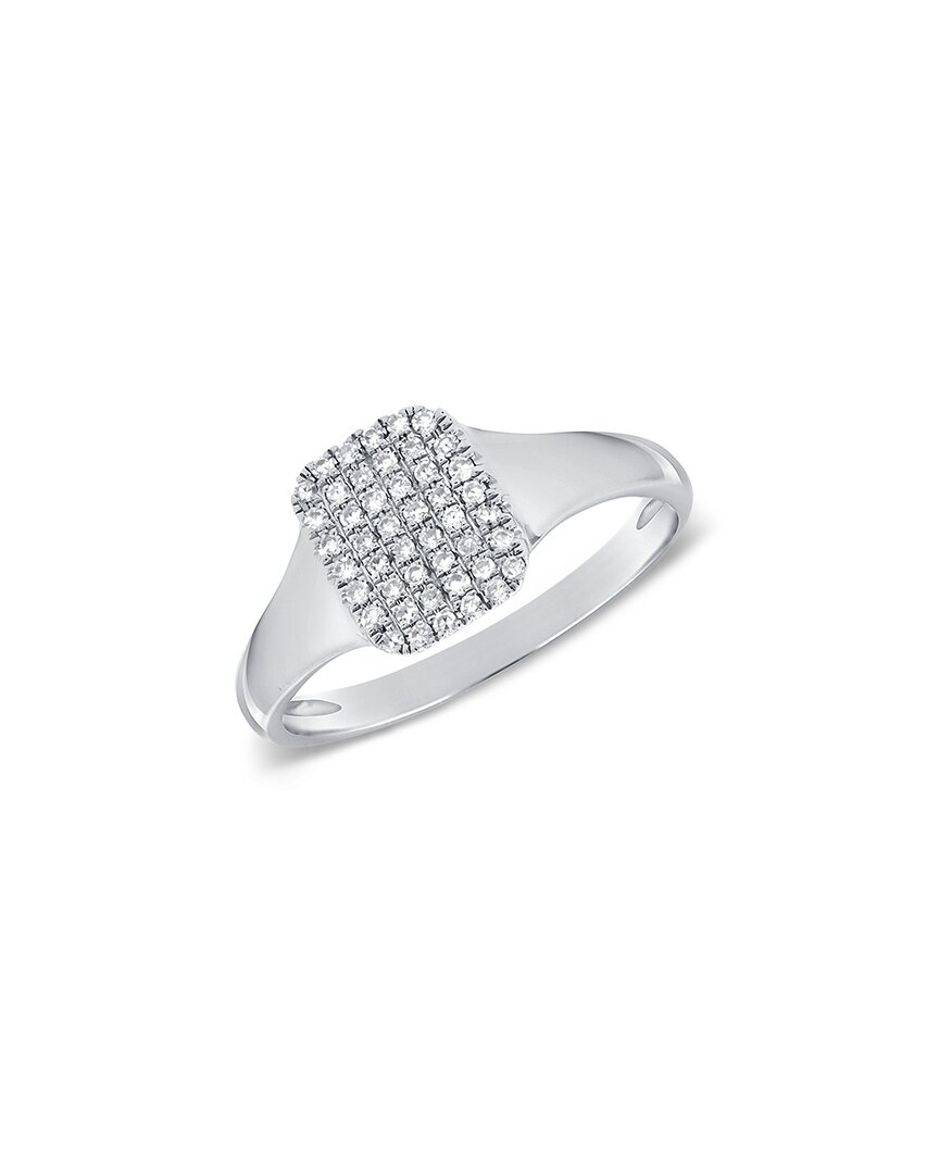 Sabrina Designs 14k 0.13 Ct. Tw. Diamond Signet Pinky Ring