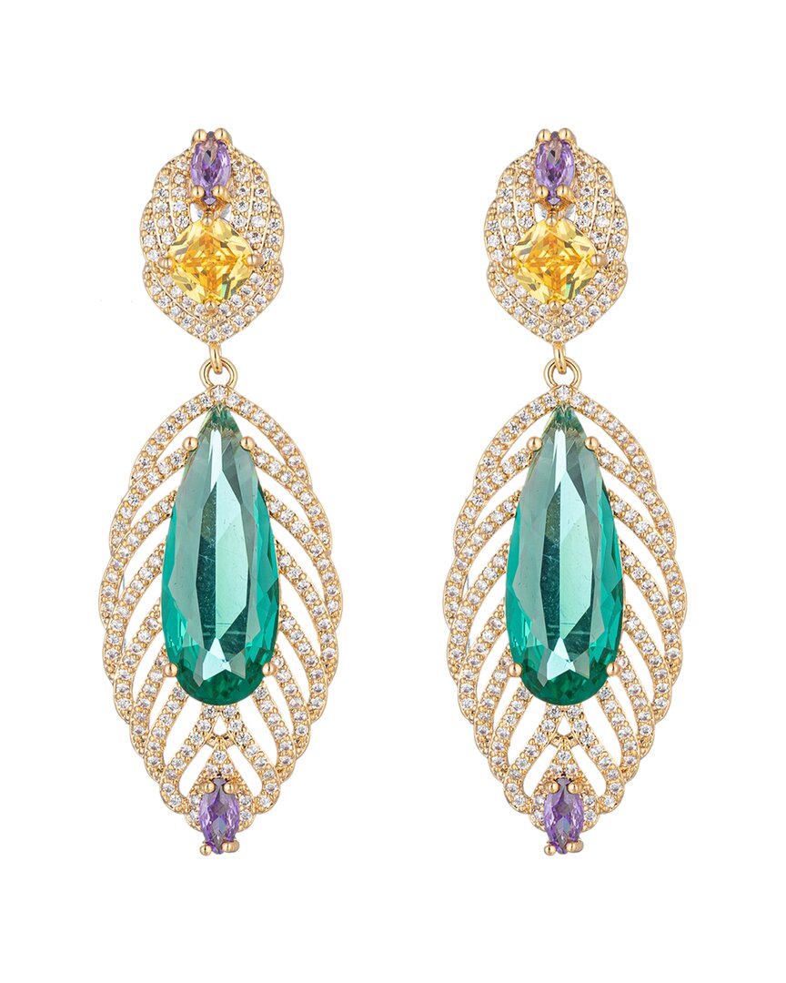 Eye Candy La Women's The Luxe Collection Billie 18k Goldplated & Cubic Zirconia Statement Drop Earrings
