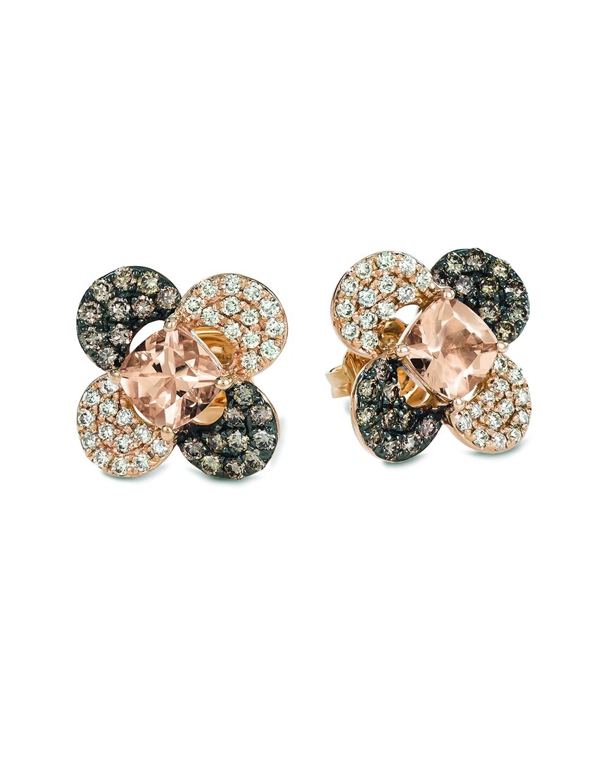 Le Vian ® 14k Rose Gold 1.44 Ct. Tw. Diamond & Morganite Earrings
