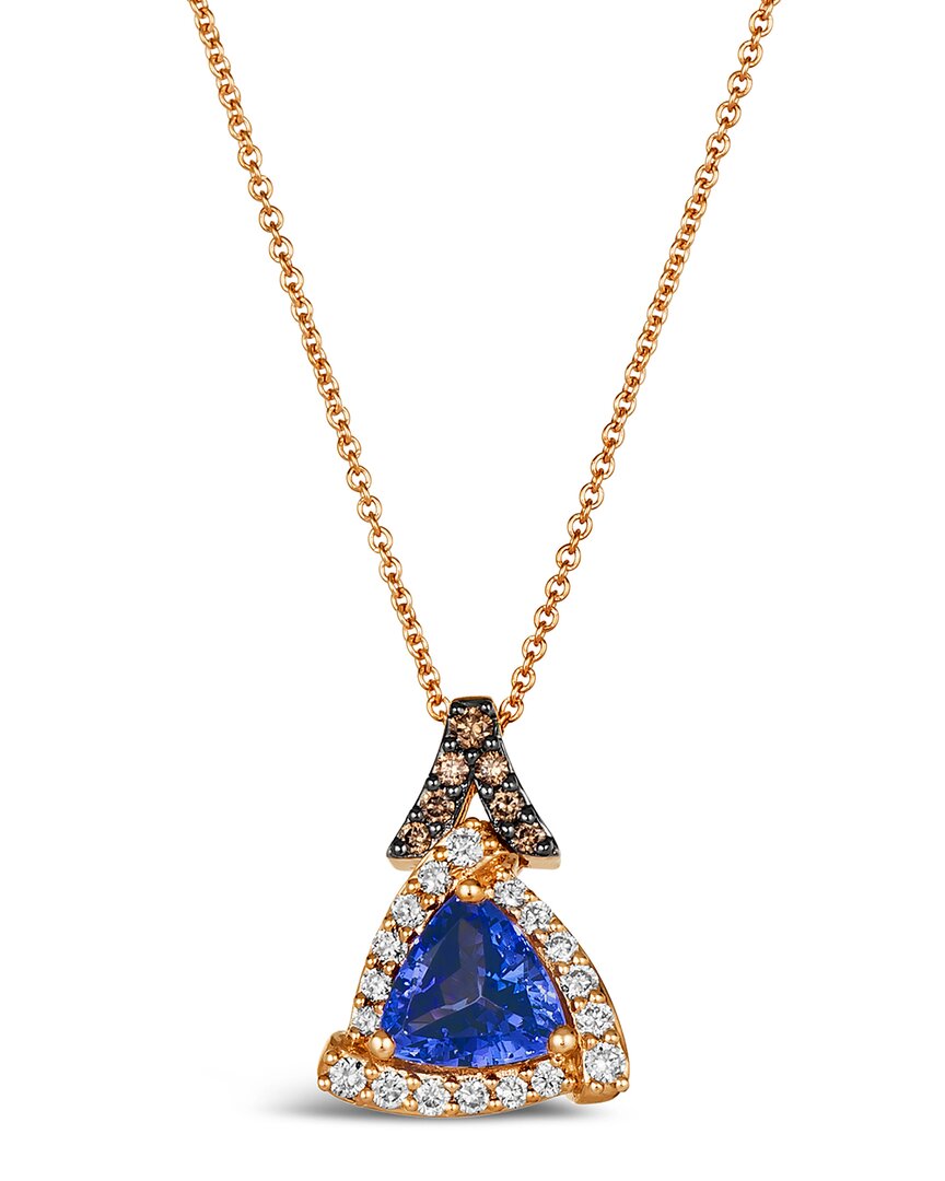 Le Vian ® 14k Rose Gold 1.32 Ct. Tw. Diamond & Tanzanite Pendant Necklace