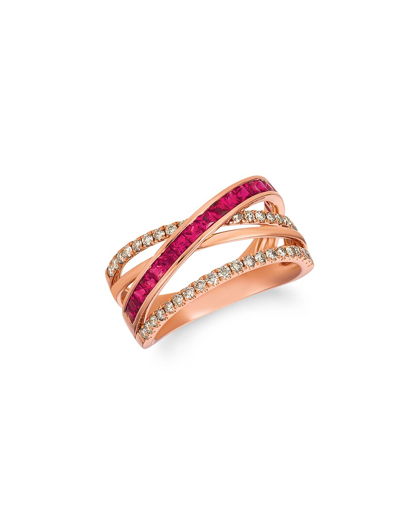 Le Vian ® 14k Rose Gold 1.07 Ct. Tw. Diamond & Ruby Ring