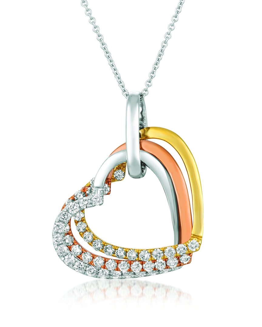 Le Vian ® Tri-tone 0.92 Ct. Tw. Diamond Pendant Necklace