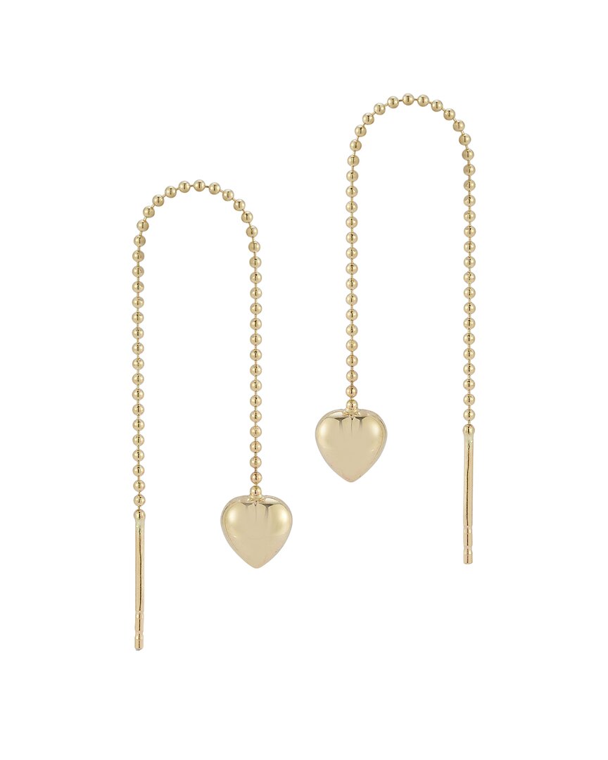 Ember Fine Jewelry 14k Heart Threader Earrings In Gold