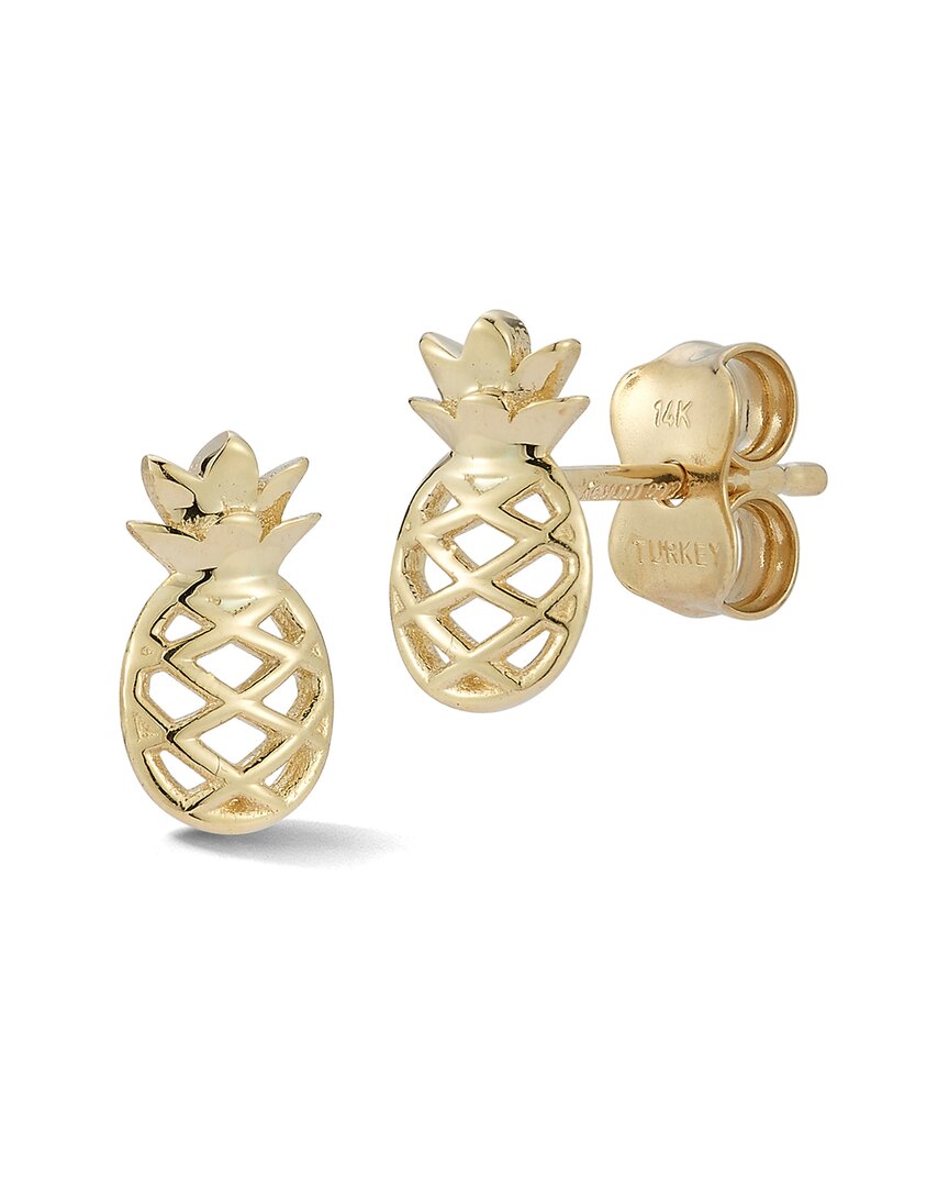 Ember Fine Jewelry 14k Pineapple Studs In Gold