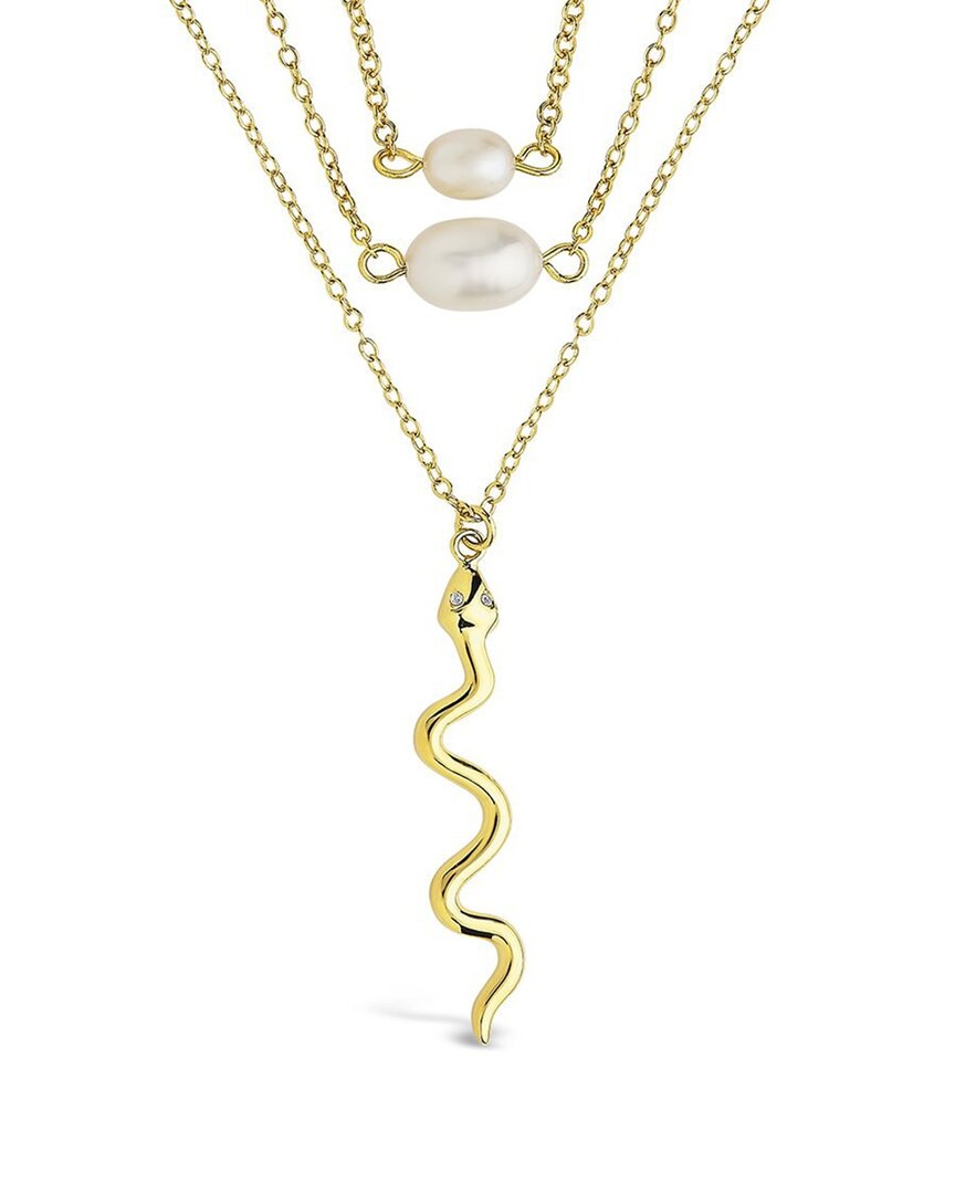 Sterling Forever 14k Plated Snake Necklace