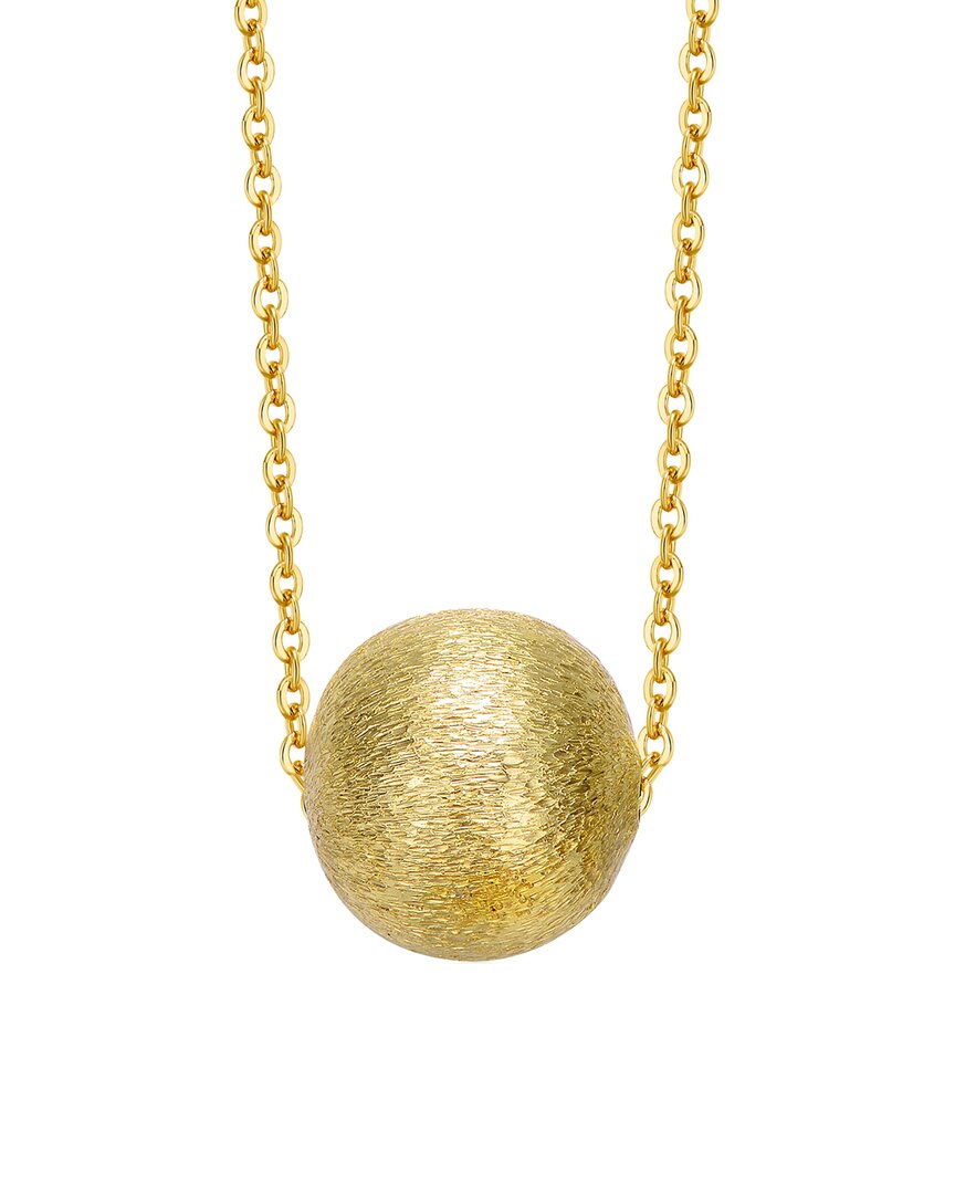 Rachel Glauber 14k Plated Textured Ball Necklace
