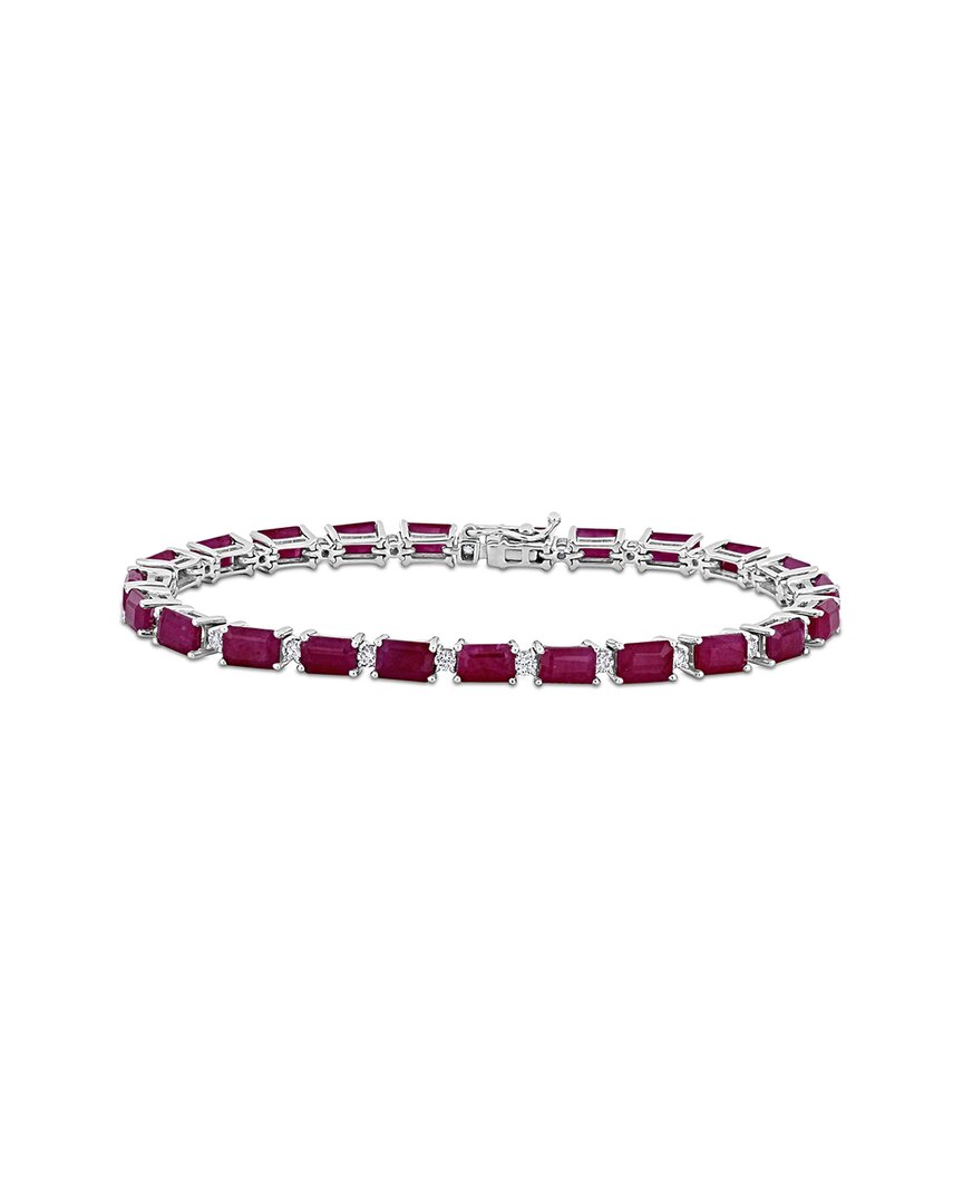 Rina Limor 14k 17.96 Ct. Tw. Diamond & Ruby Tennis Bracelet