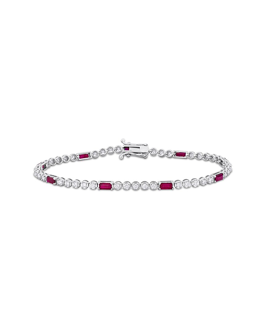Rina Limor 14k 2.52 Ct. Tw. Diamond & Ruby Tennis Bracelet