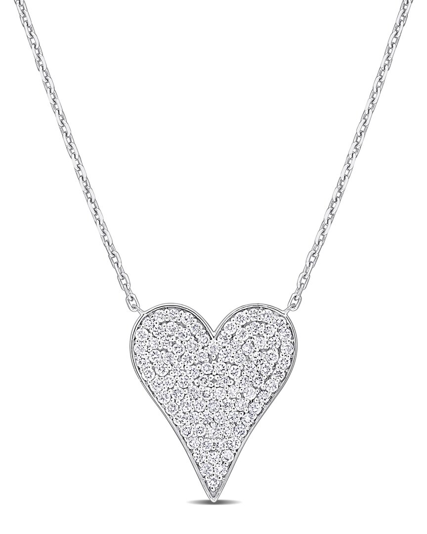 Rina Limor 14k 0.47 Ct. Tw. Diamond Cluster Heart Necklace