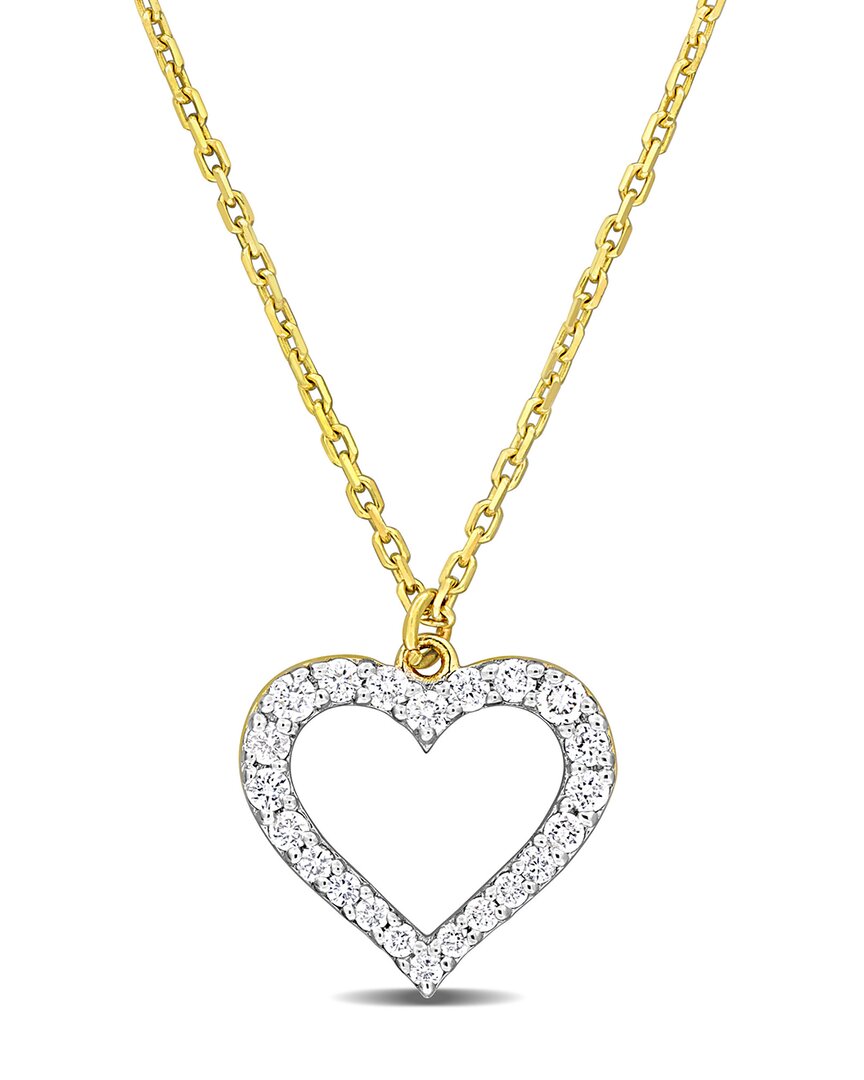 Rina Limor 10k 0.22 Ct. Tw. Diamond Heart Necklace
