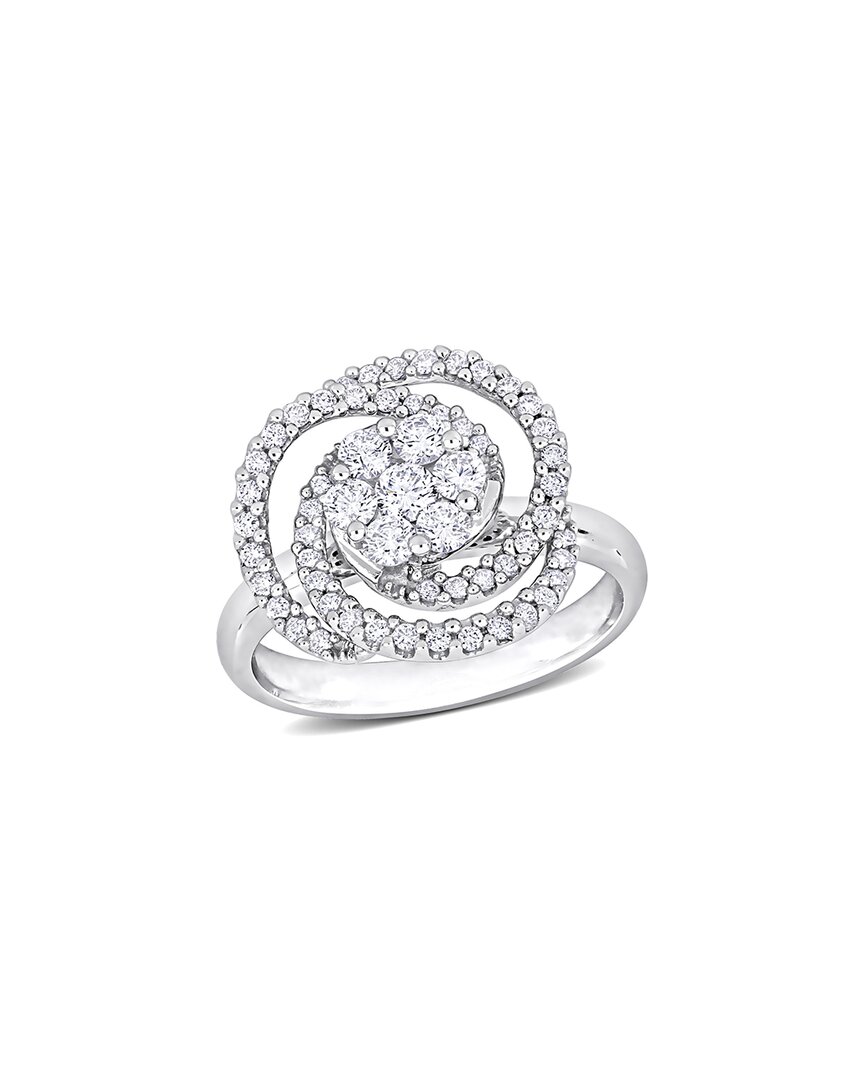 Rina Limor 14k 0.75 Ct. Tw. Diamond Floral Cluster Ring In Metallic