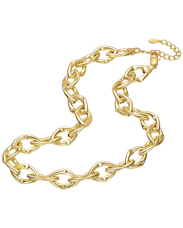 Rachel Glauber 14K Plated Link Chain Necklace
